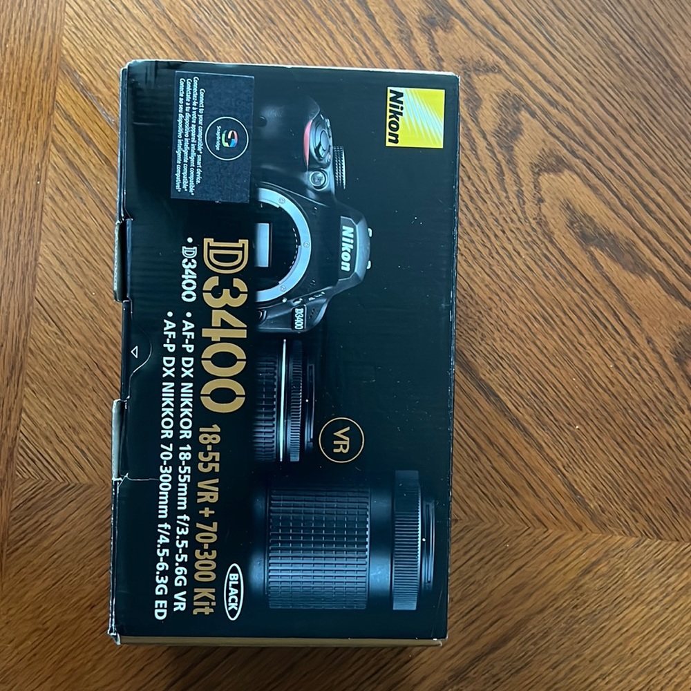 Brand new Nikon D3400 black camera (open box)